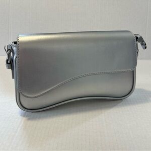 Silver Crossbody Shoulder Bag Purse Y2K Style